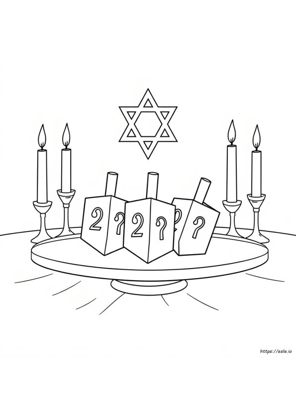 Dreidel For Coloring