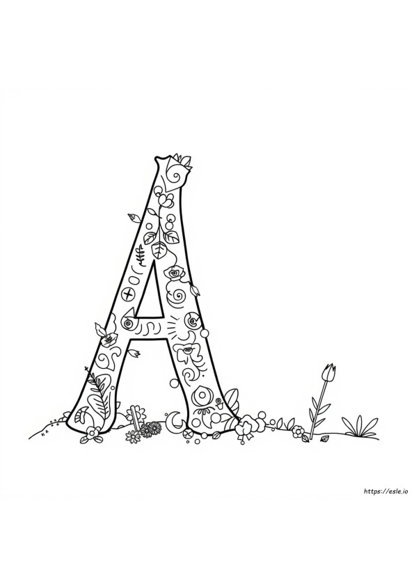 Lettera A Da Colorare Per Adulti