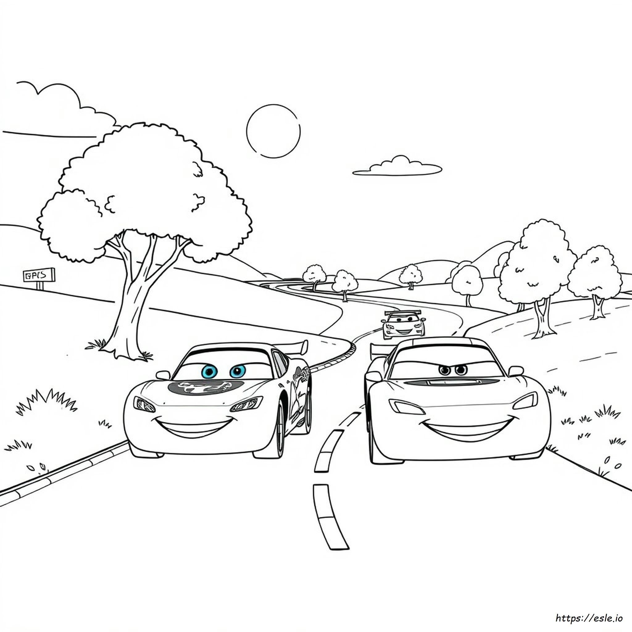 Free Printable Pixar Cars Coloring Page