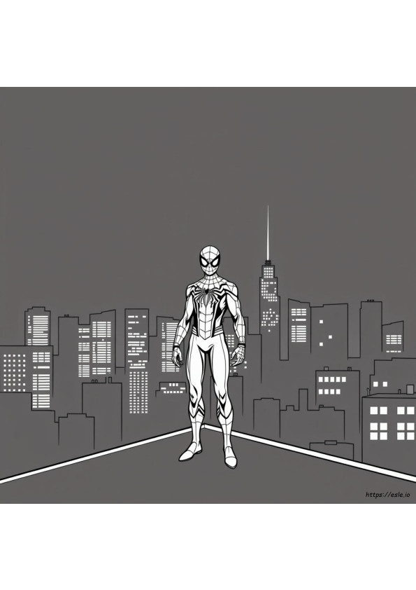 Black Spiderman Coloring Sheet