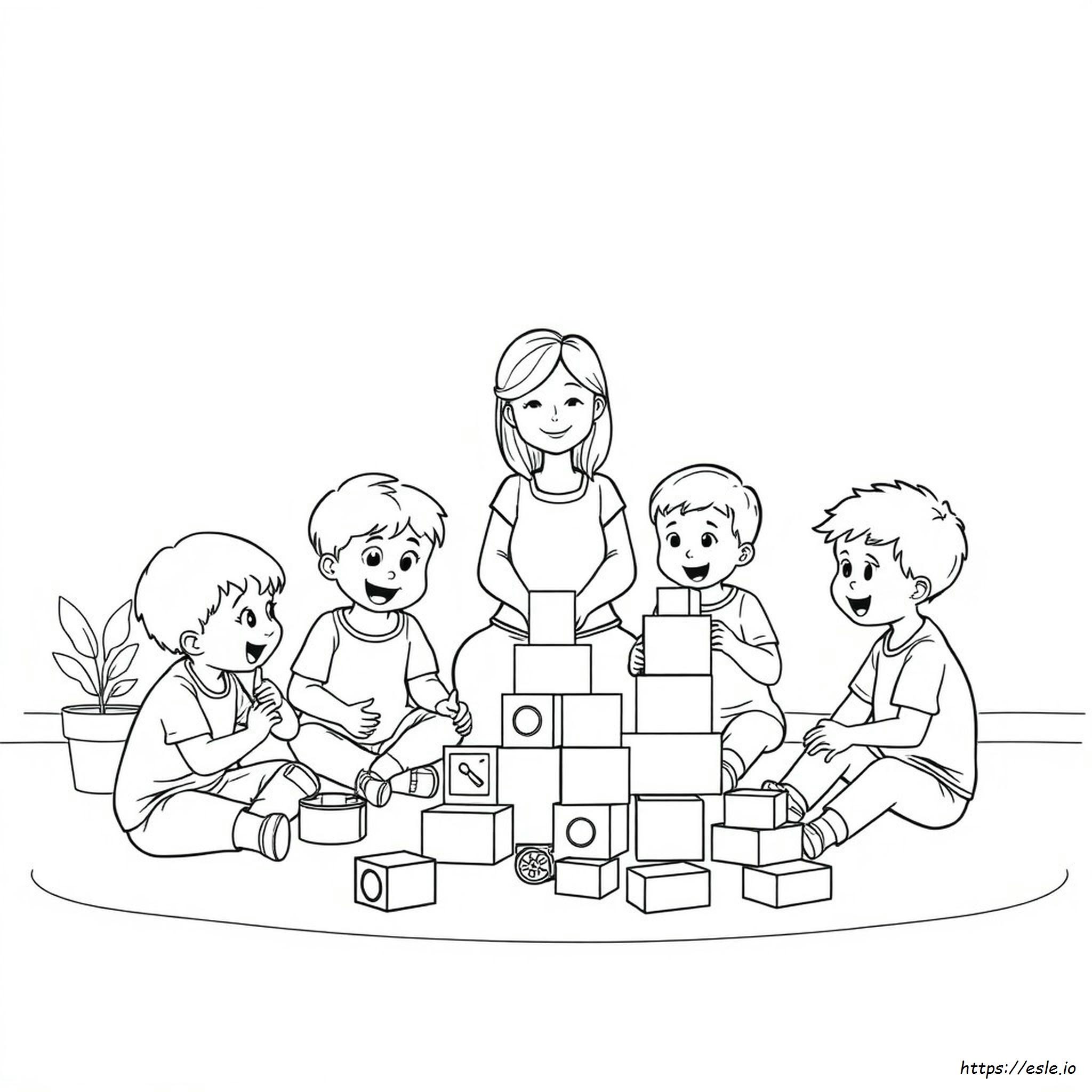 Colouring Drawing For Play Group