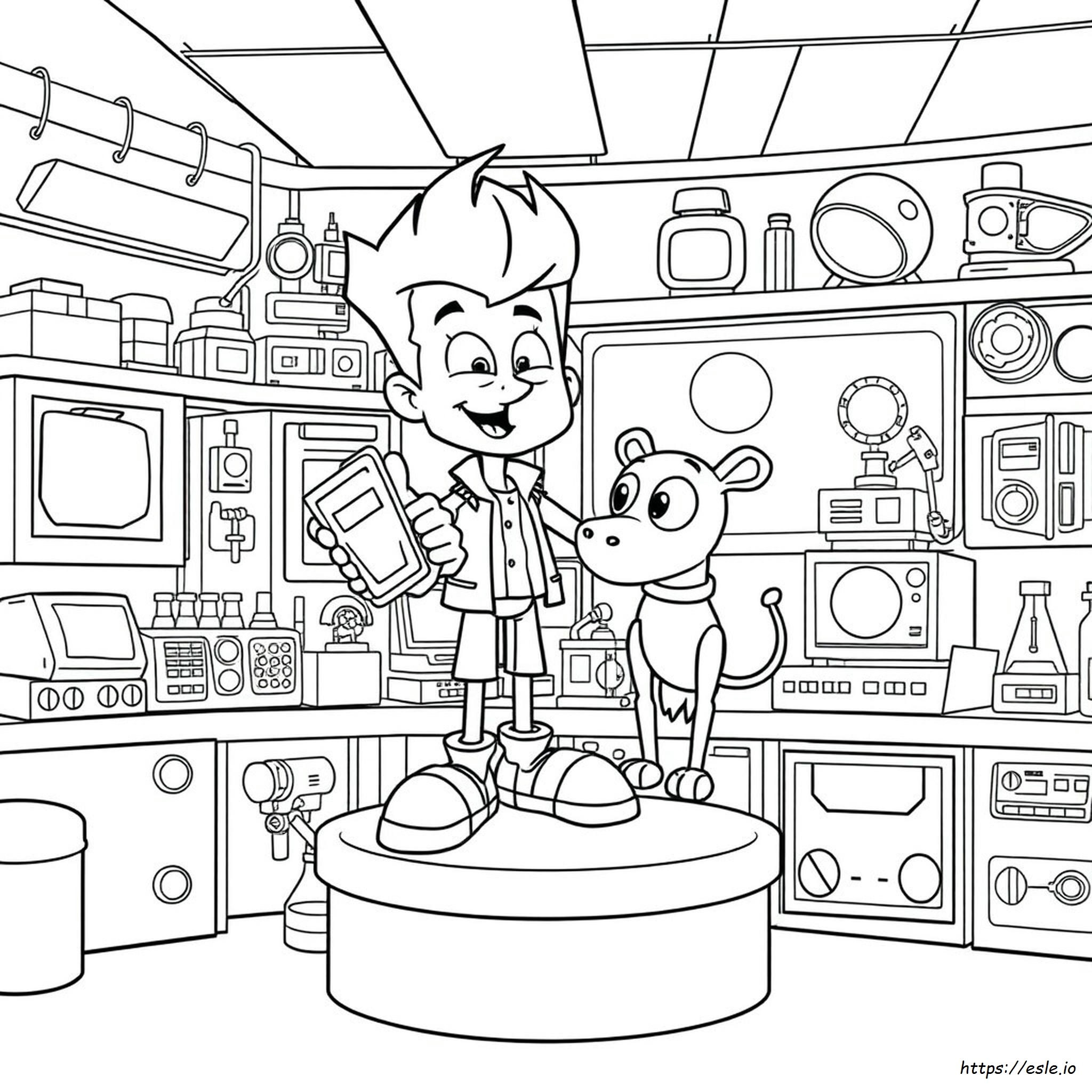 Dibujo De Jimmy Neutron Para Colorear - Gratis Para Imprimir