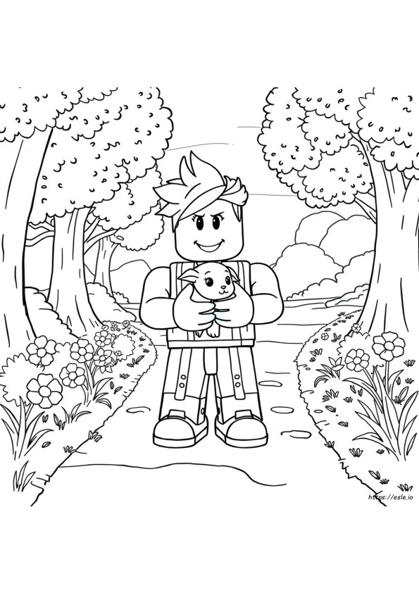 Roblox Coloring Pages Blue Rainbow Friends Drawing