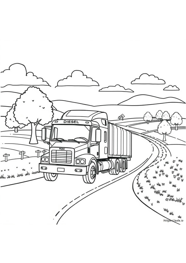 Diesel Truck Coloring Pages