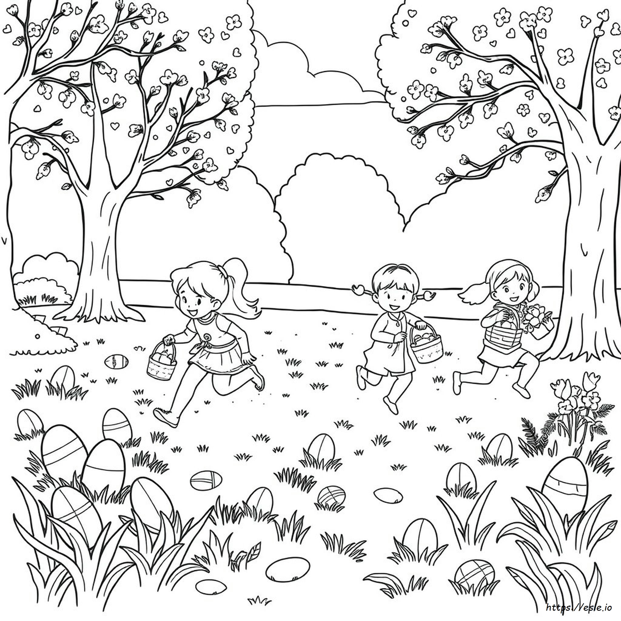 Free Printable Easter Egg Hunt Coloring Pages