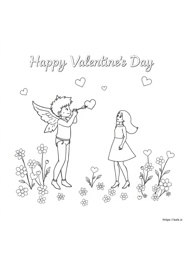 Happy Valentines Day Card Coloring Pages