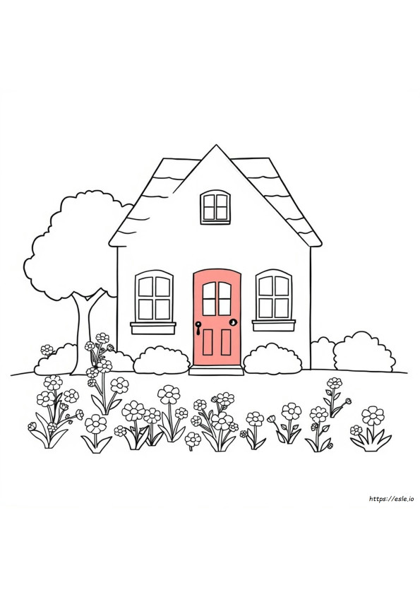 Disegni Da Colorare Casa E Giardino