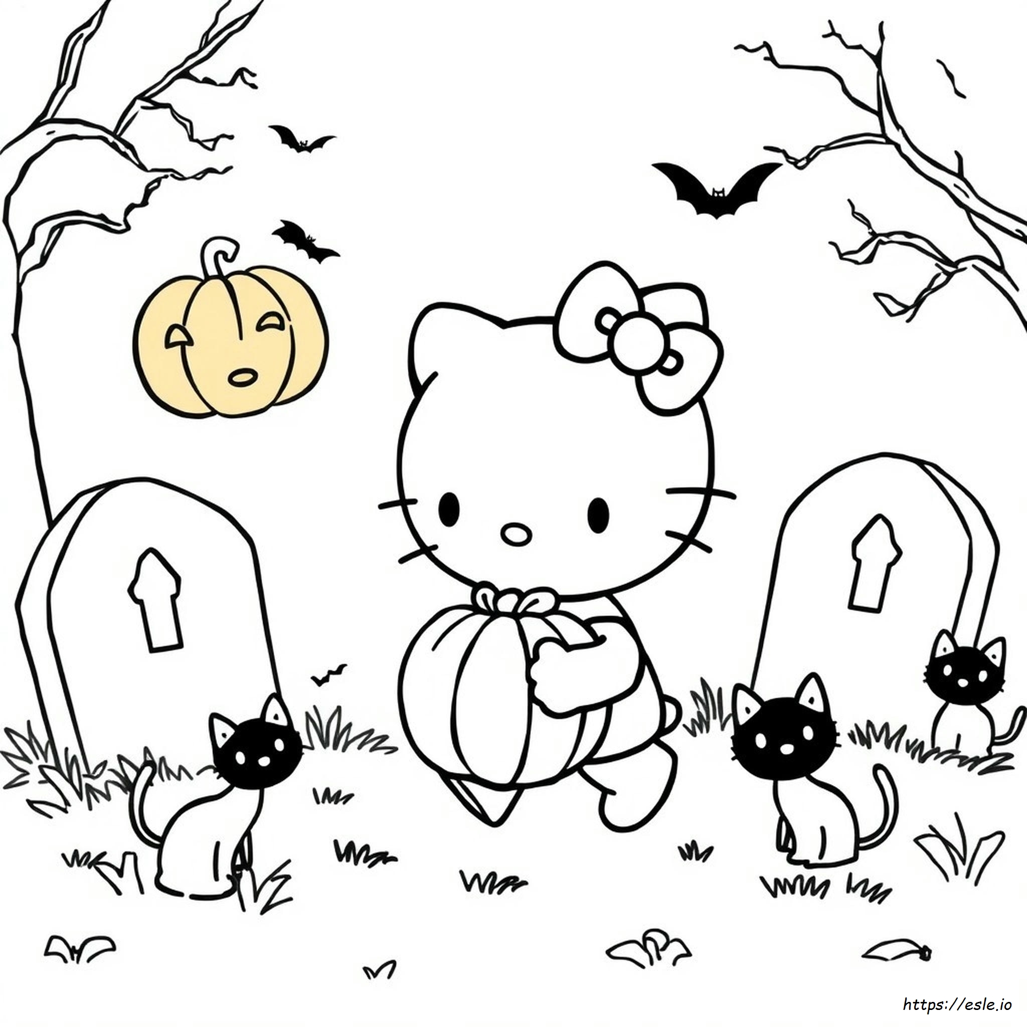 Hello Kitty Halloween Ausmalbilder