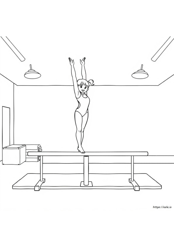 Bar Gymnastics Coloring Pages