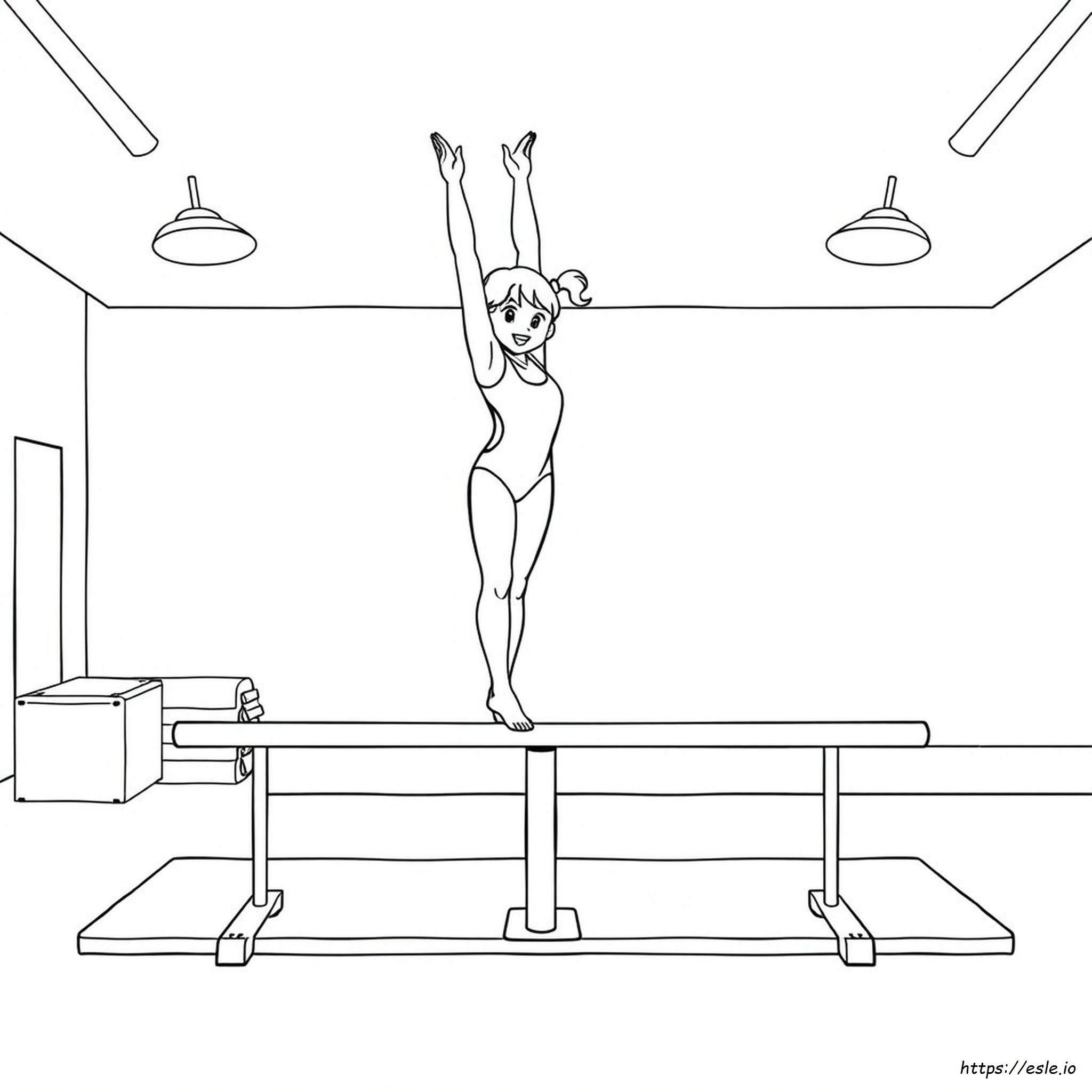 Bar Gymnastics Coloring Pages