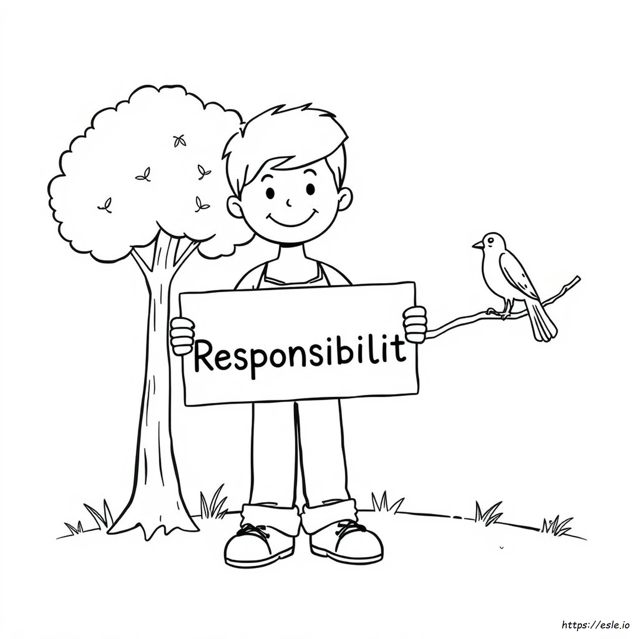 Responsibility Coloring Page Free