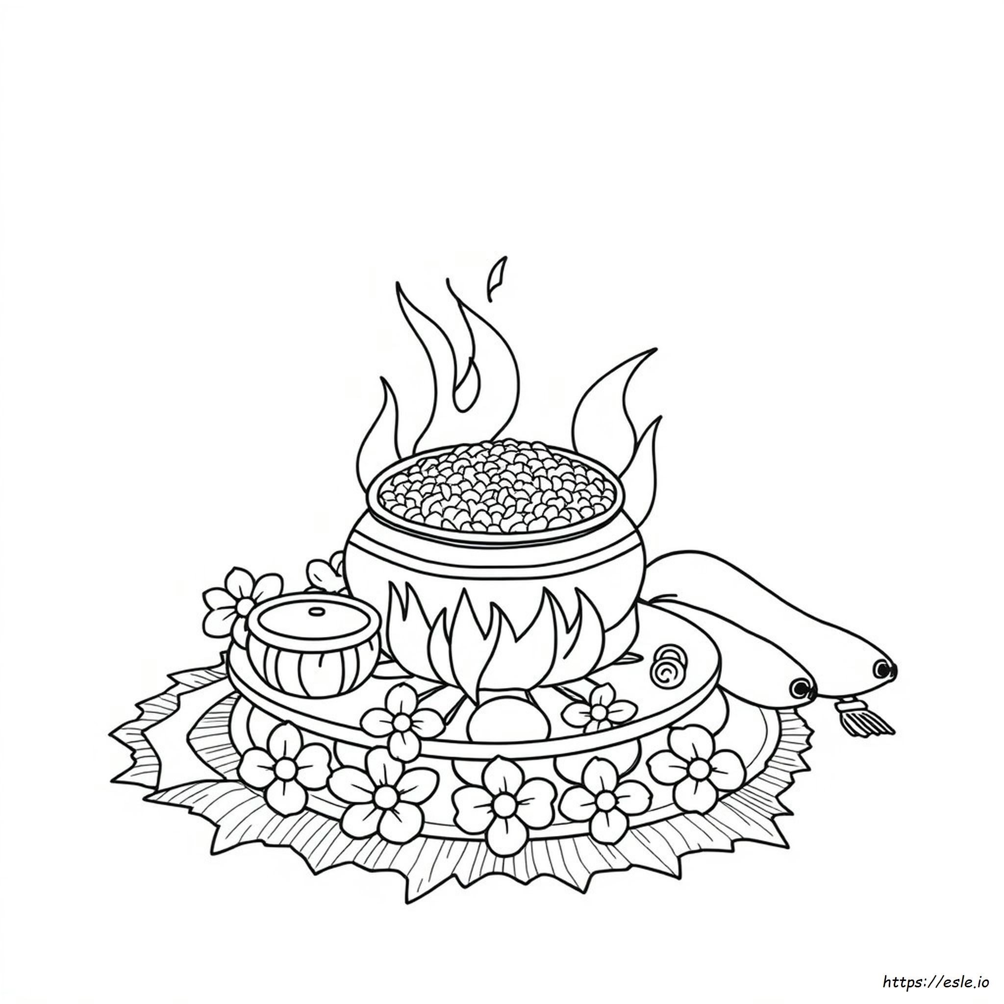 Lembar Mewarnai Pongal