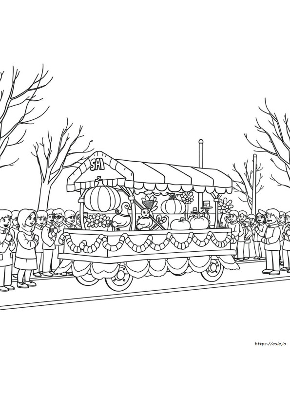 Thanksgiving Day Parade Coloring Page