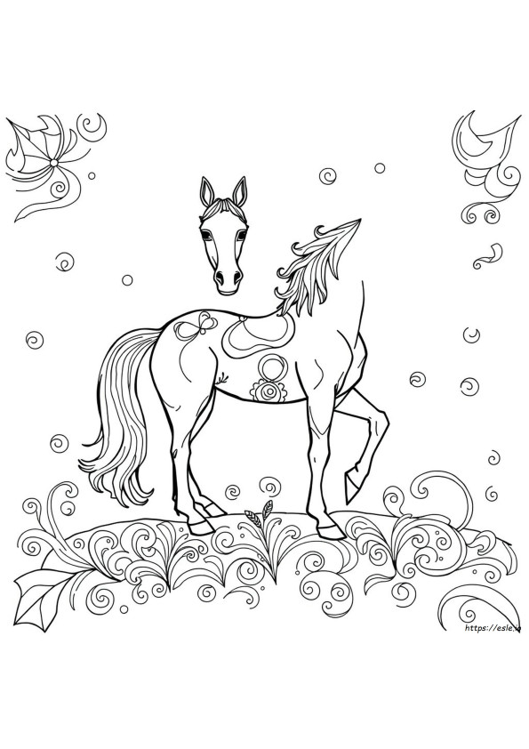 Paard Zentangle Kleurplaten
