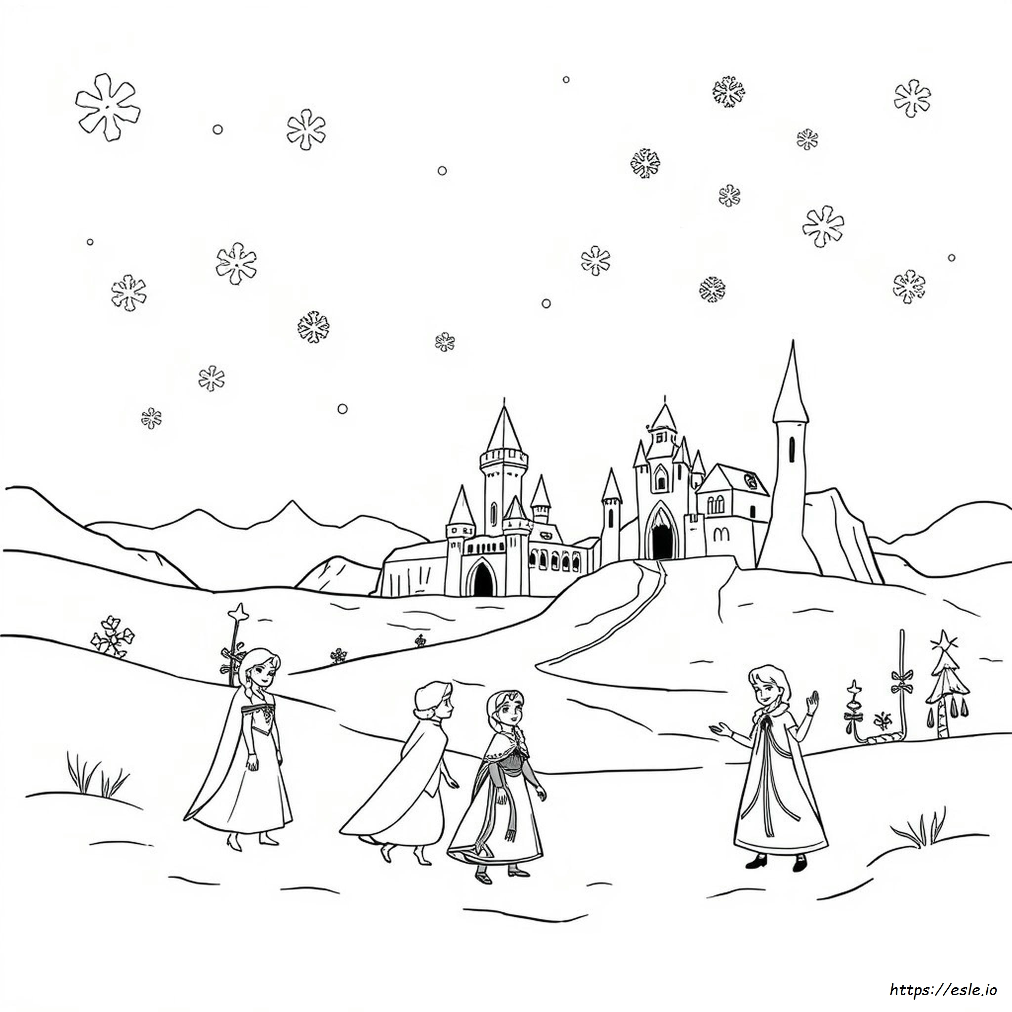 Free Printable Frozen Coloring Page - Disney Princess
