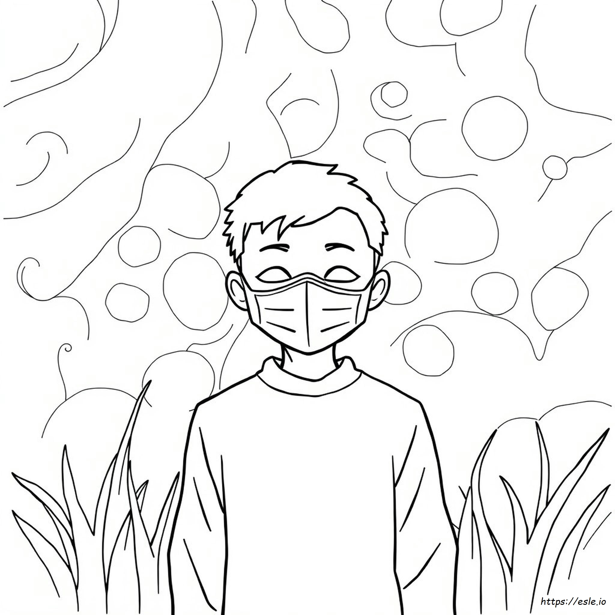 Mask Colouring In - free printable coloring page