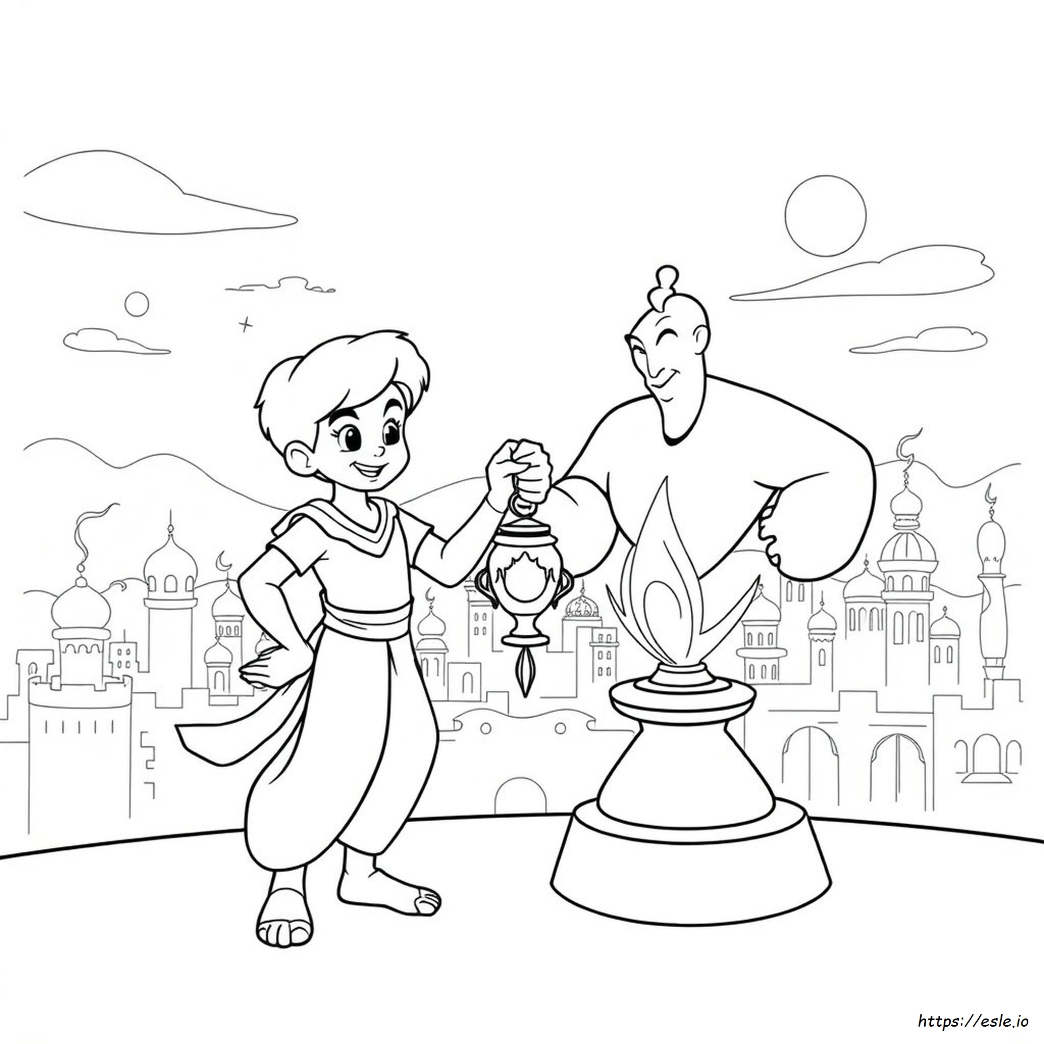 New Aladdin Coloring Pages