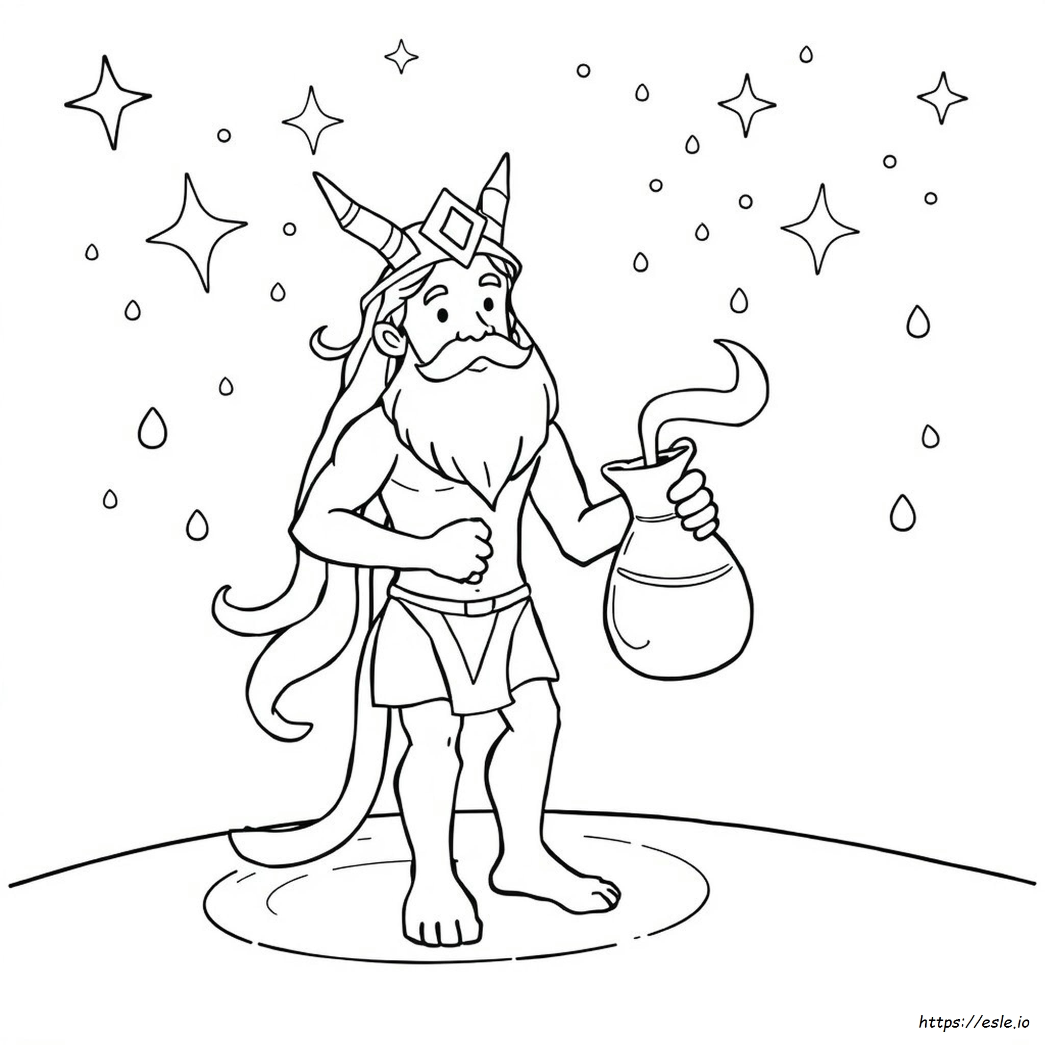 Gambar Mewarnai Aquarius Gratis untuk Dicetak