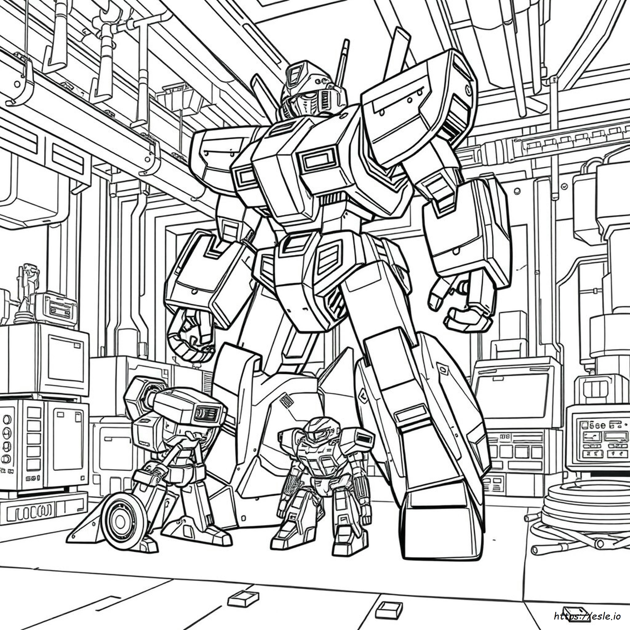Mecha Builders Da Colorare