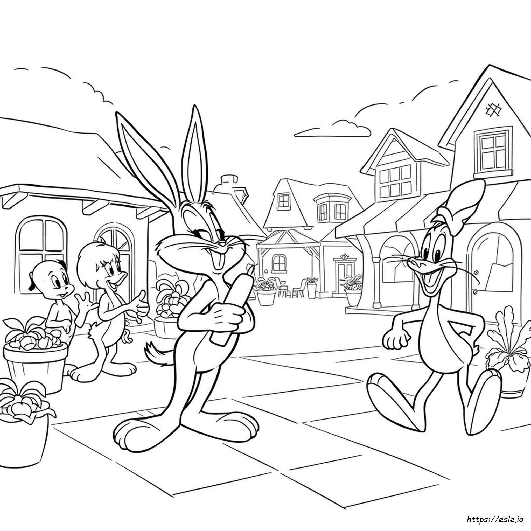 Gambar Mewarnai Looney Tunes untuk Dicetak Gratis