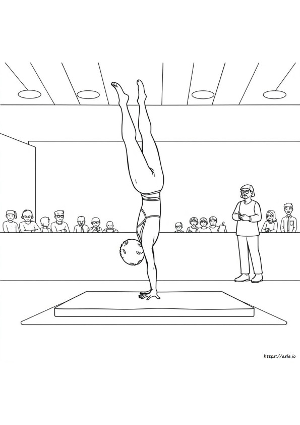 Handstand Gymnastics Coloring Pages