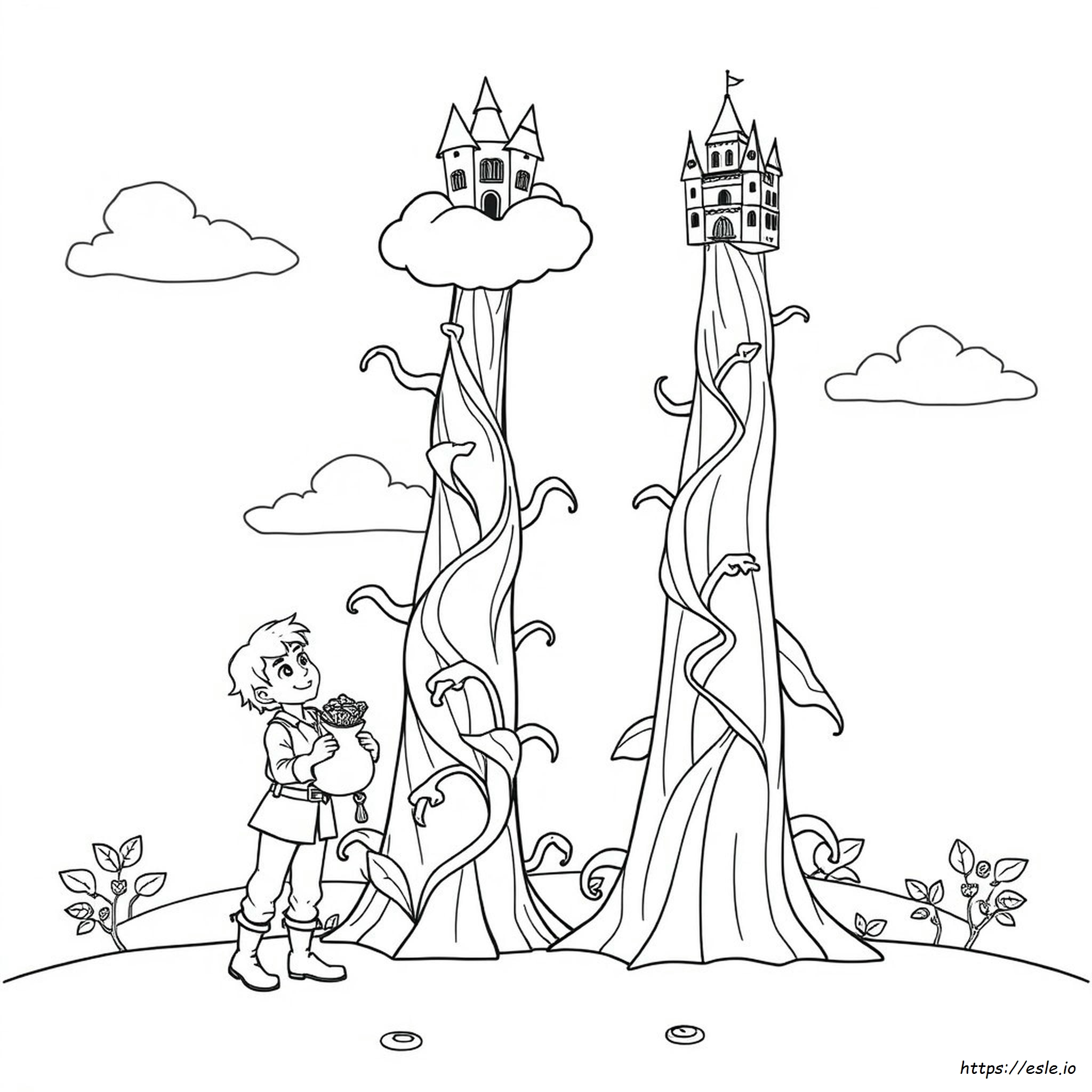 Printable Jack And The Beanstalk Colouring