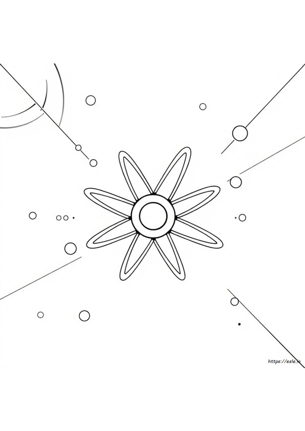 Dibujo Para Colorear De La Estructura Atómica