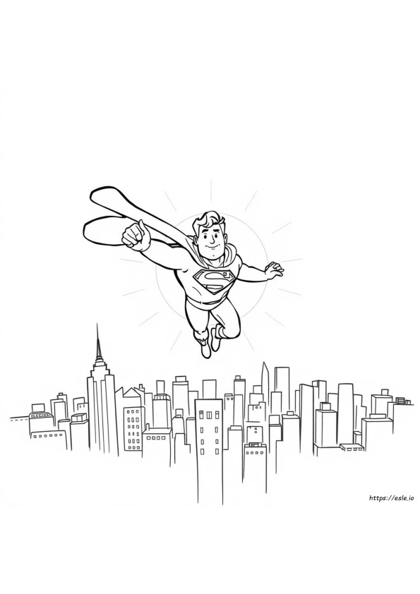 Cartoon Superman Colouring