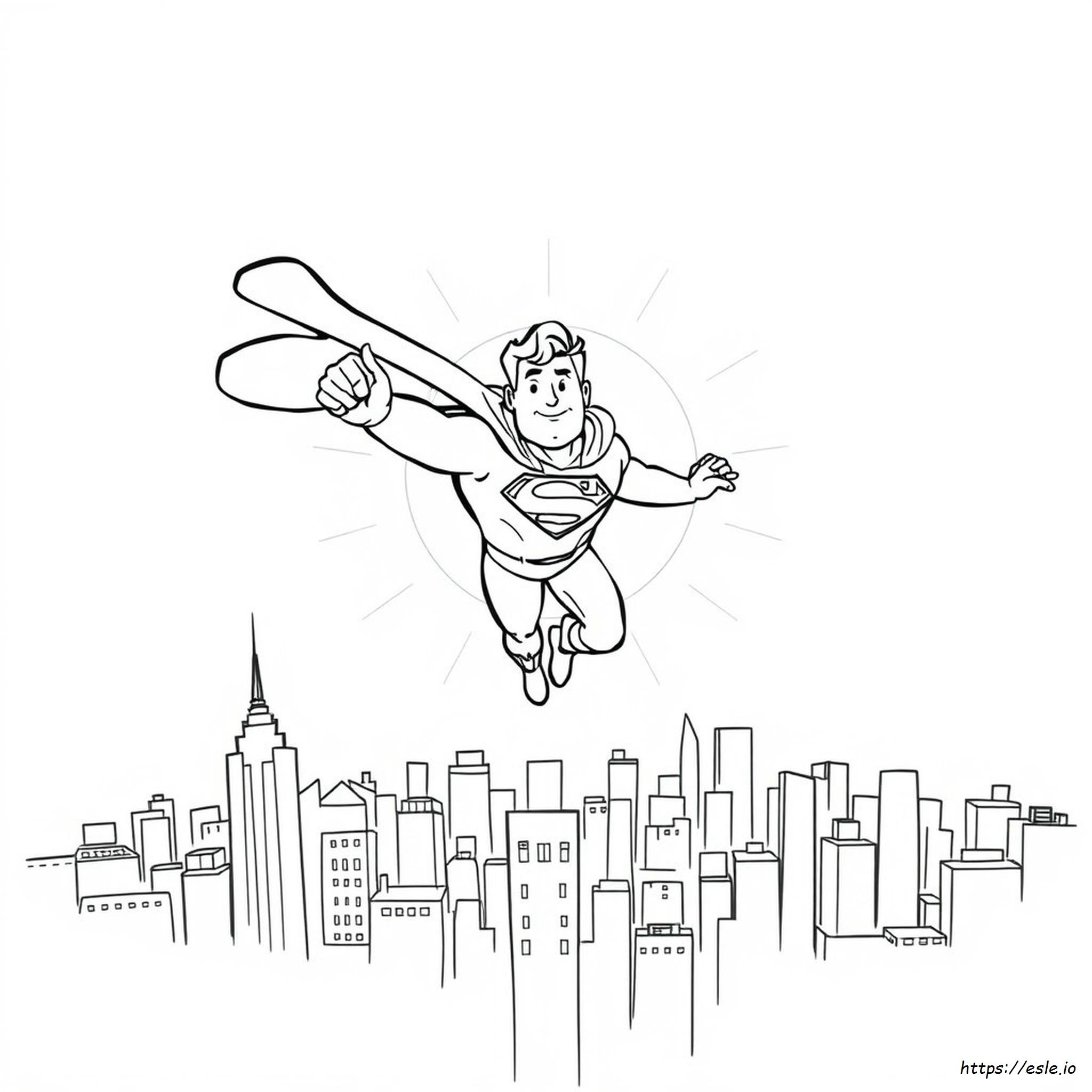 Cartoon Superman Colouring