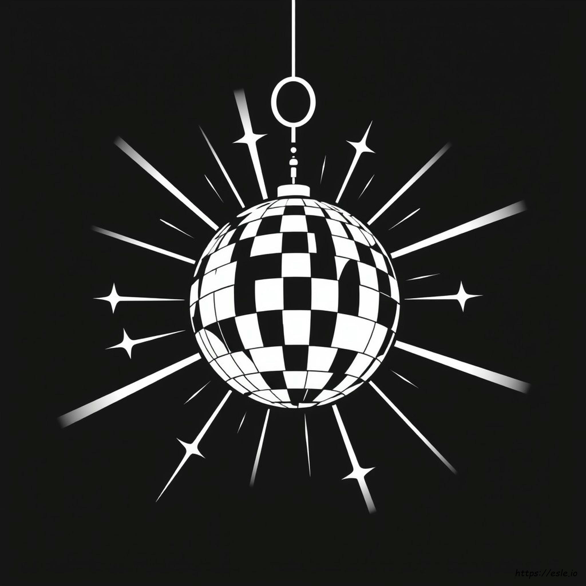 Printable Disco Ball Coloring Page