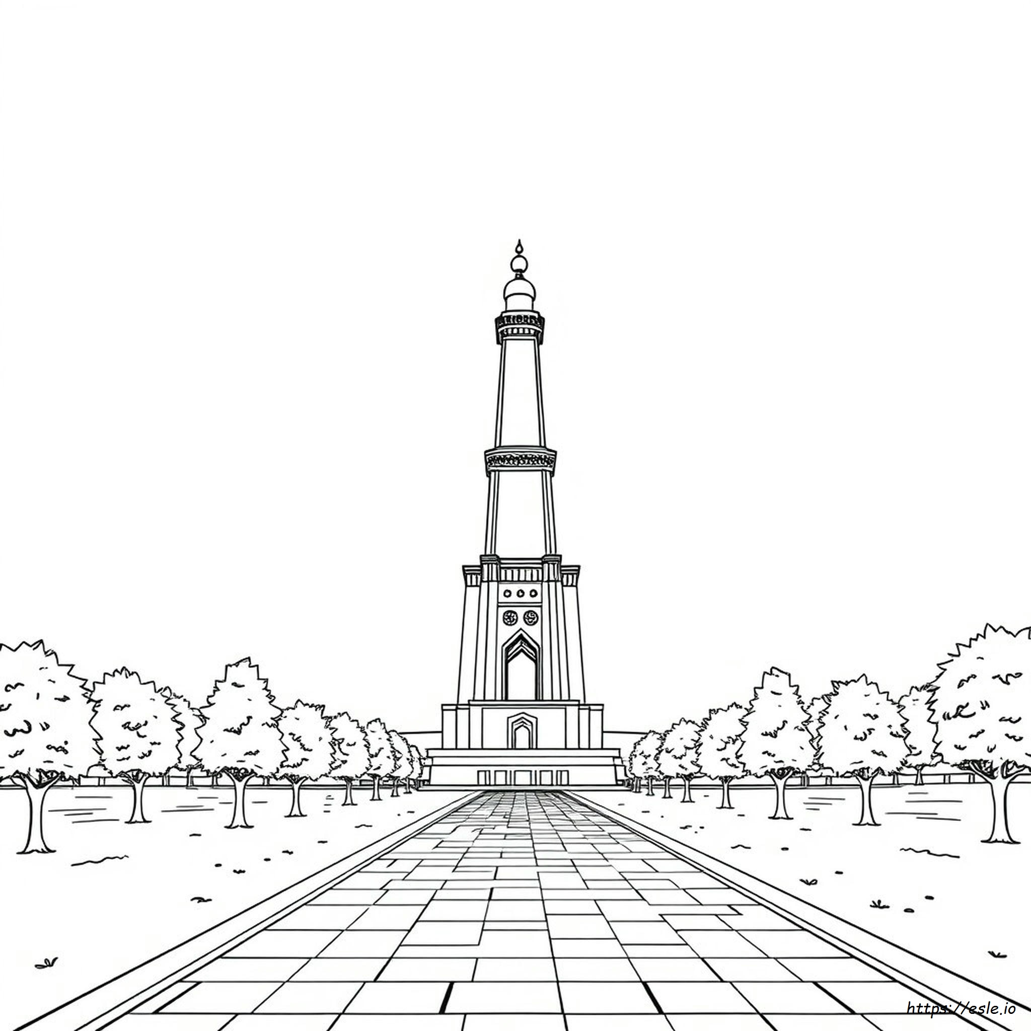 Free Printable Minar E Pakistan Coloring Pages