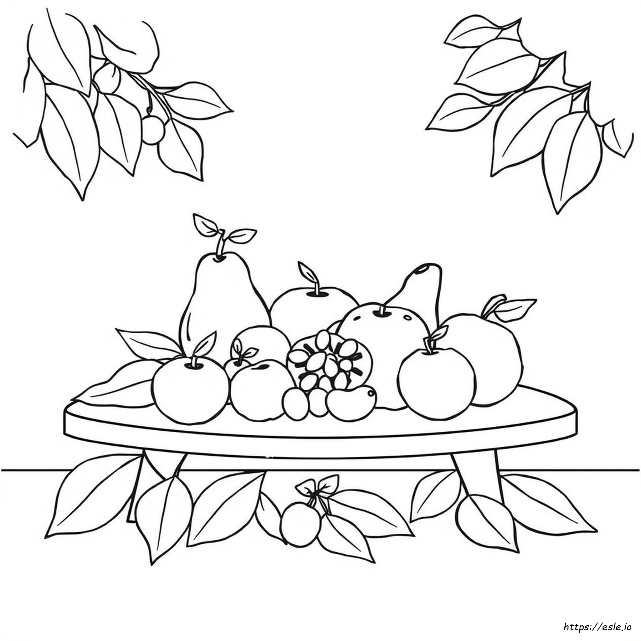 Printable Easy Fruit Coloring Pages