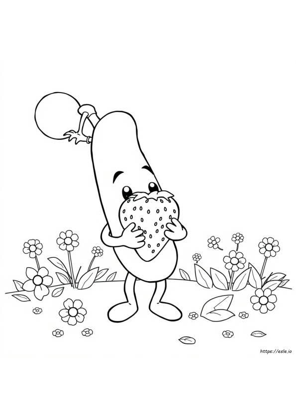 Stumble Guys Coloring Pages Banana