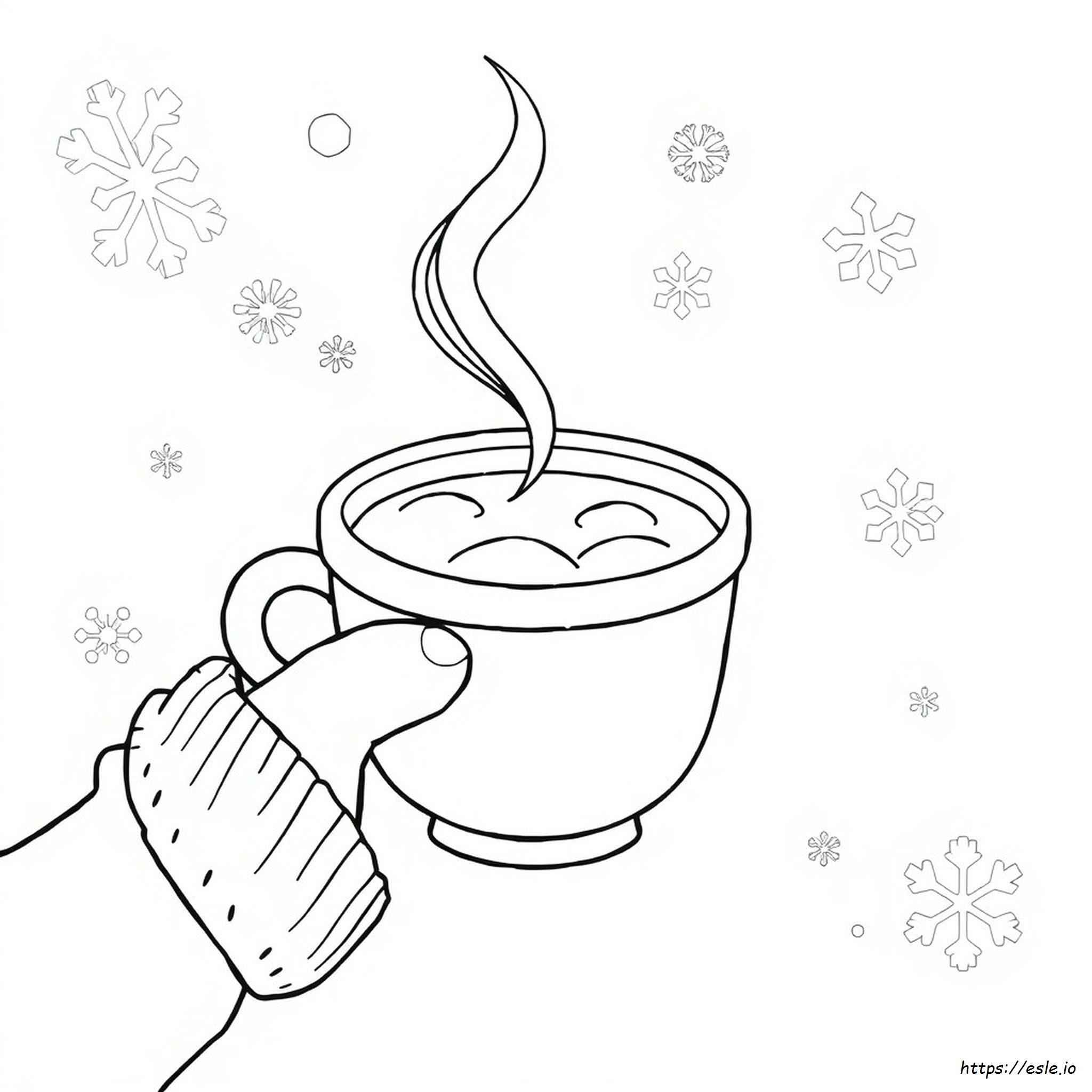 Cute Hot Cocoa Coloring Pages