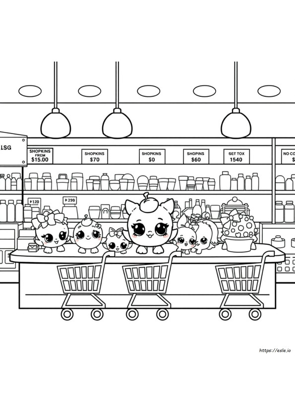 Gambar Shopkins Untuk Diwarnai