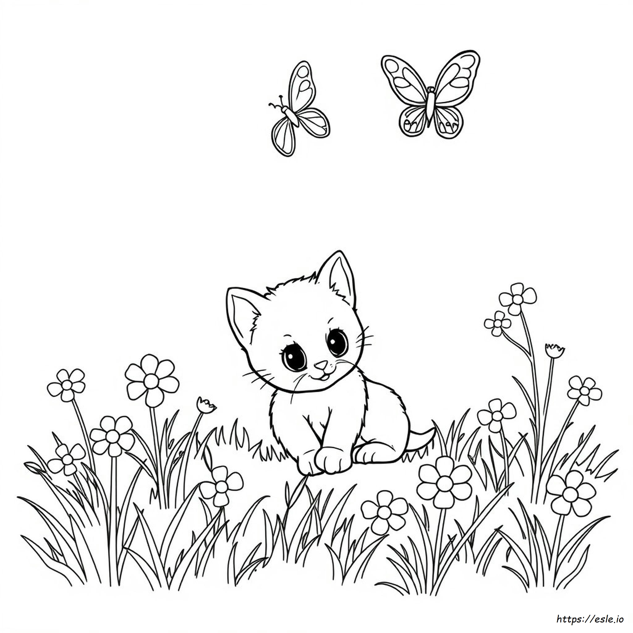 Gambar Mewarnai Kucing - Lembar Mewarnai PDF Gratis
