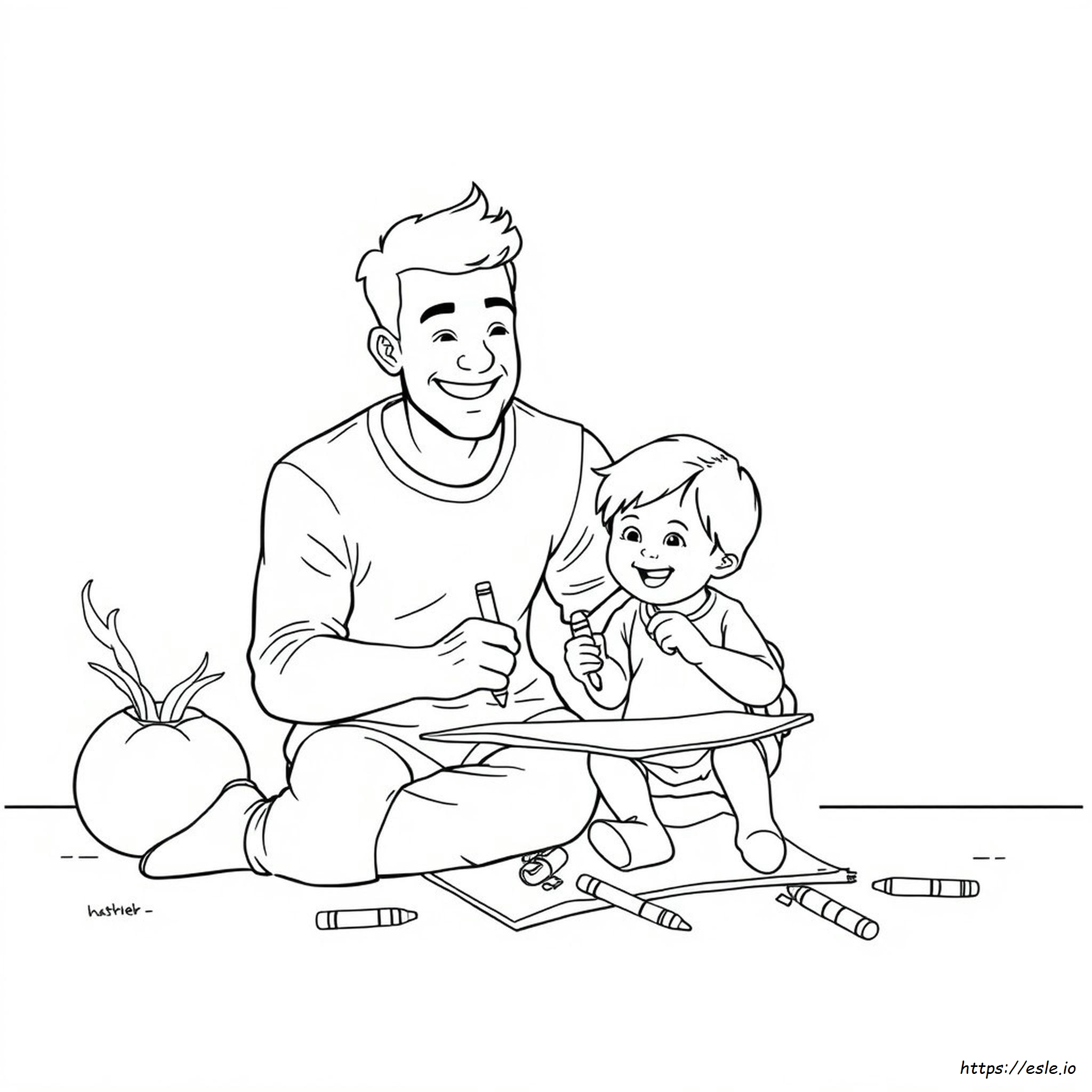 Father Colouring Pages