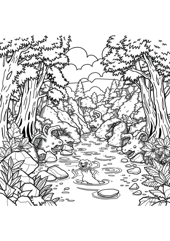 River Monsters Coloring Pages