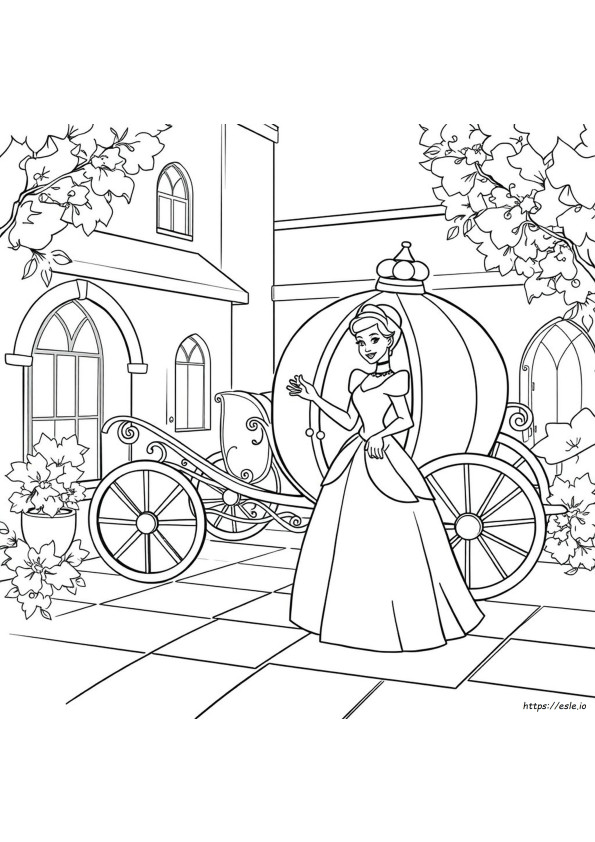 Cinderella Colouring Picture