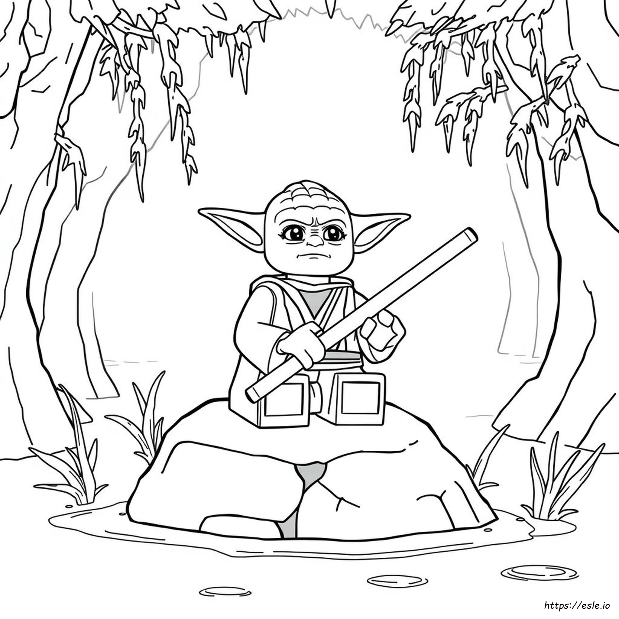 Coloriage Lego Yoda