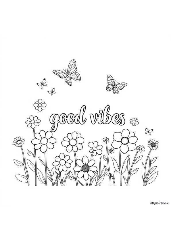 Free Printable Good Vibes Coloring Pages