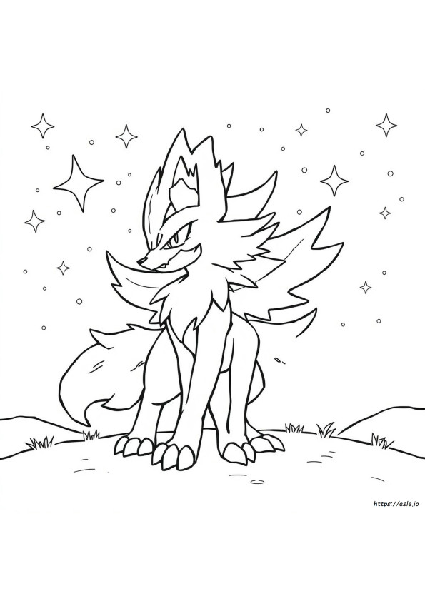 Zoroark Coloring Page
