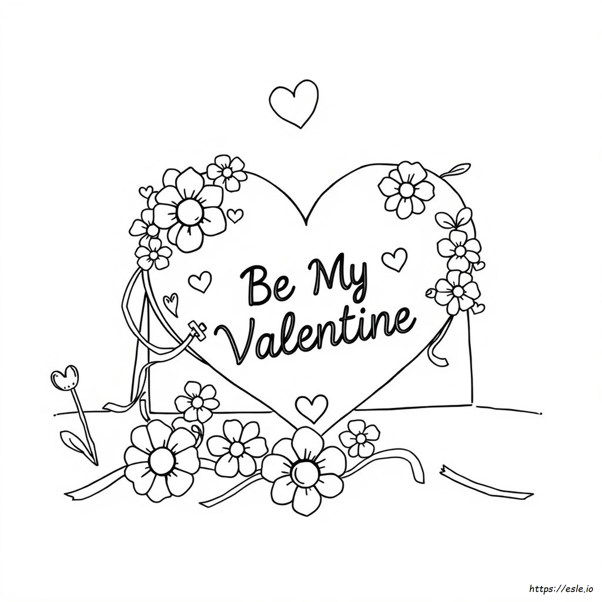Coloring Page Foldable Printable Valentines Day Cards