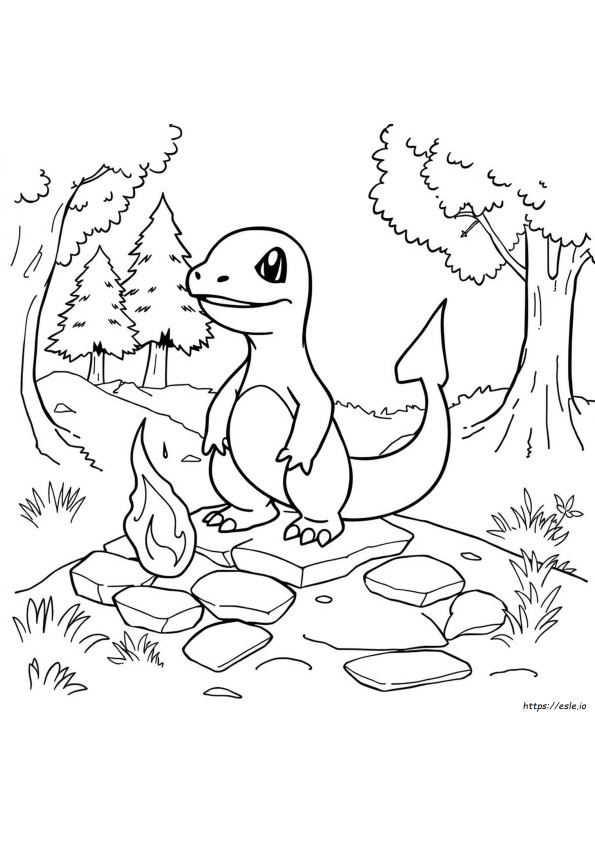 Charmander Para Colorear