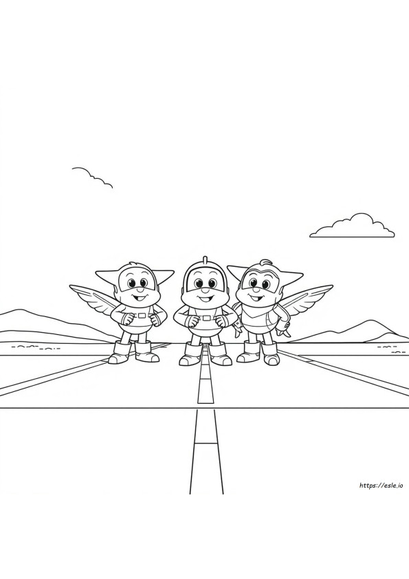 Super Wings Para Colorear