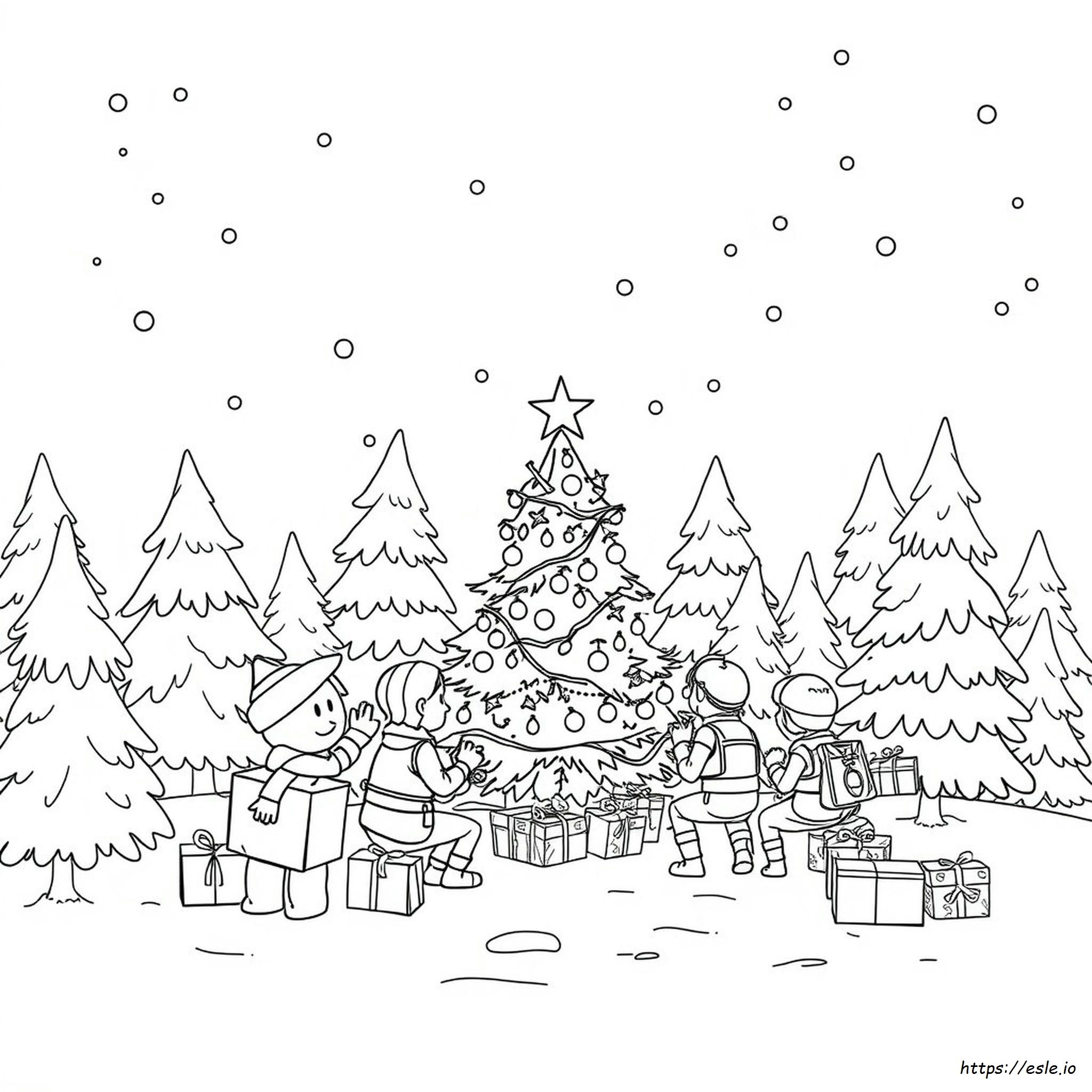 Christmas Fortnite Colouring Page