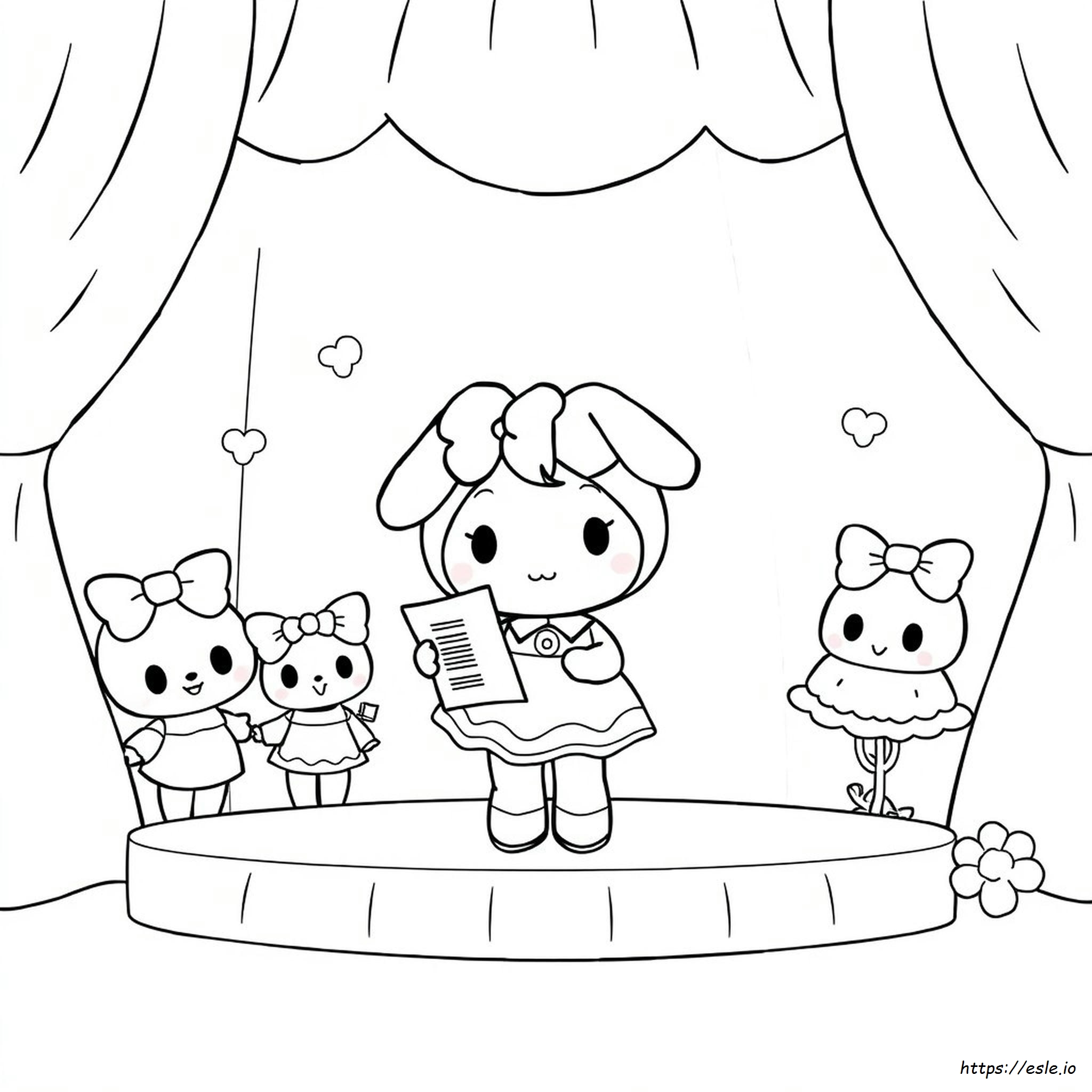 My Melody Ausmalbild Kuromi Malvorlage