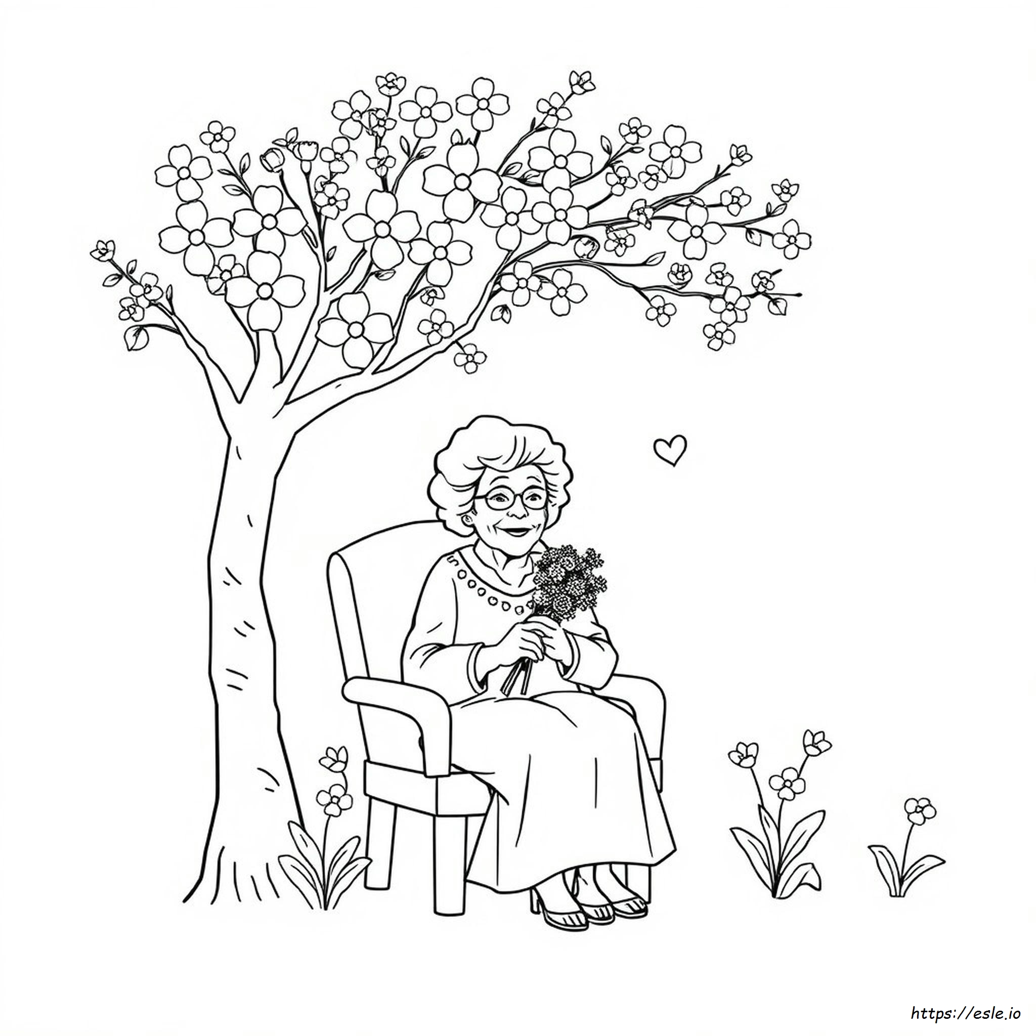 Grandmother Mothers Day Coloring Pages For Nona