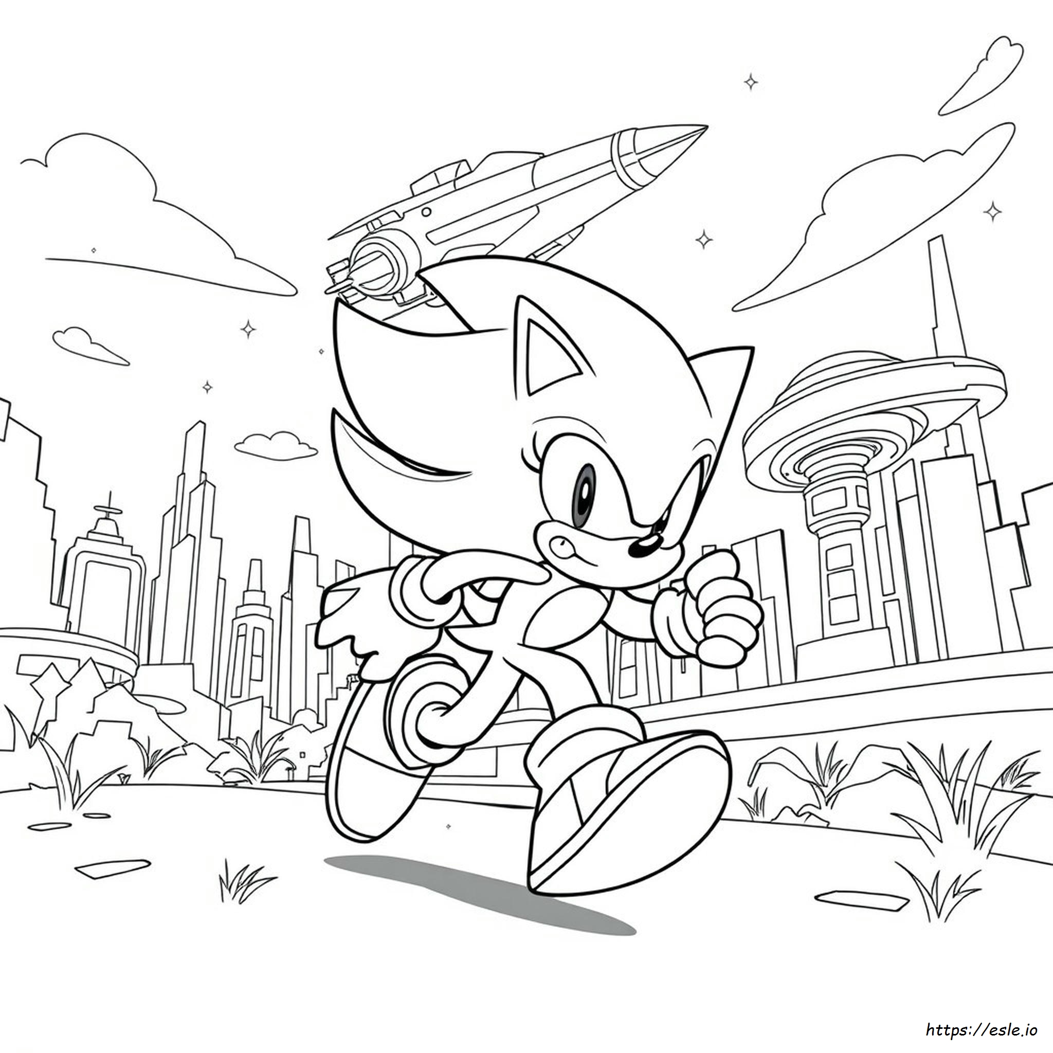 Gambar Mewarnai Sonic X