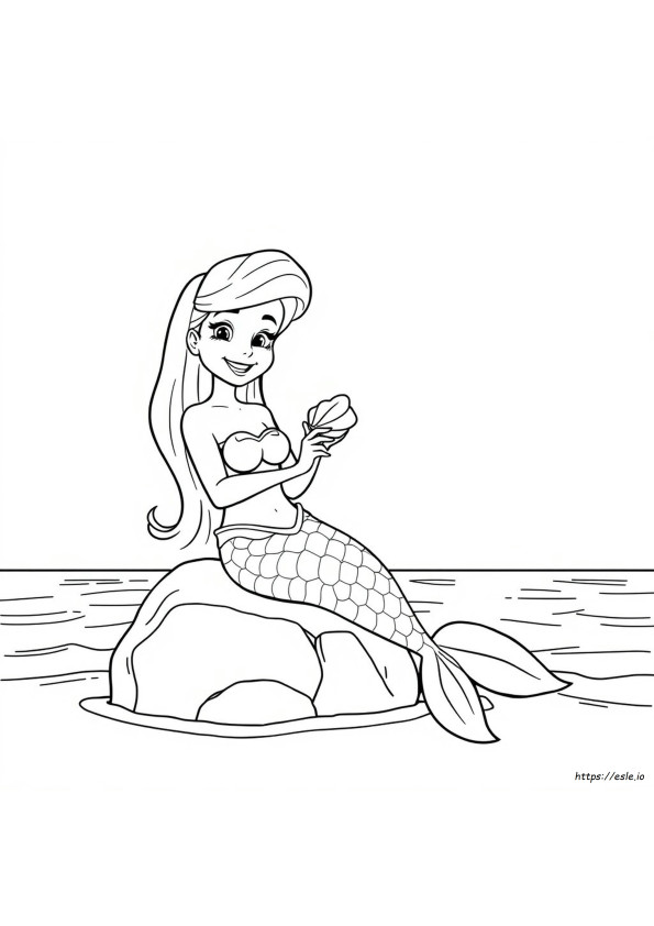 人魚のぬりえ遊び